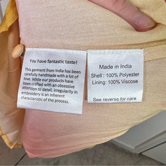 Rococo Sand Maxi dress women M Zale Halter Pink Multicolor Vacation Tropical - Picture 9 of 13